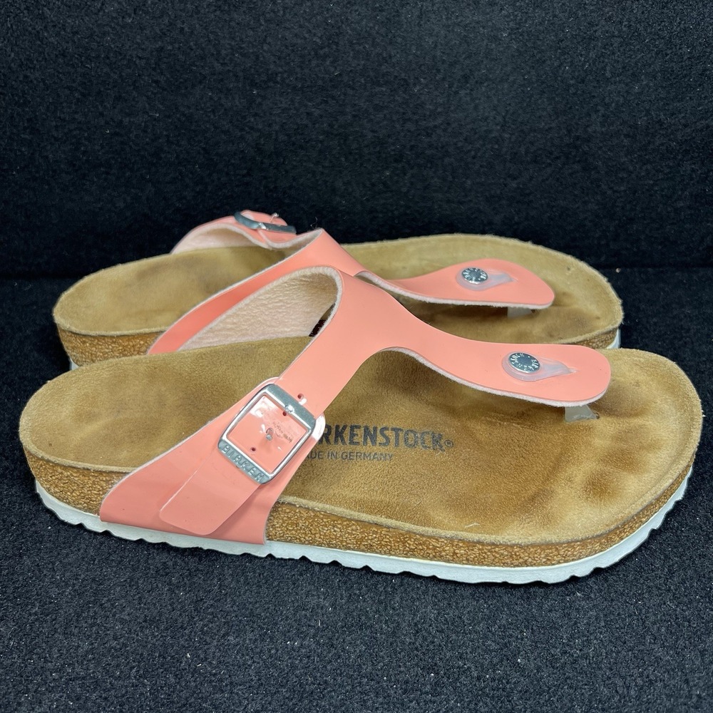 Birkenstock Gizeh Brushed Flamingo Birko-Flor Sandals Vegan Reg 40 US 9 - 9.5